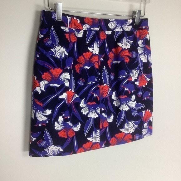 J.Crew Basketweave Floral Skirt Style A0111 Size 4 - Picture 8 of 11